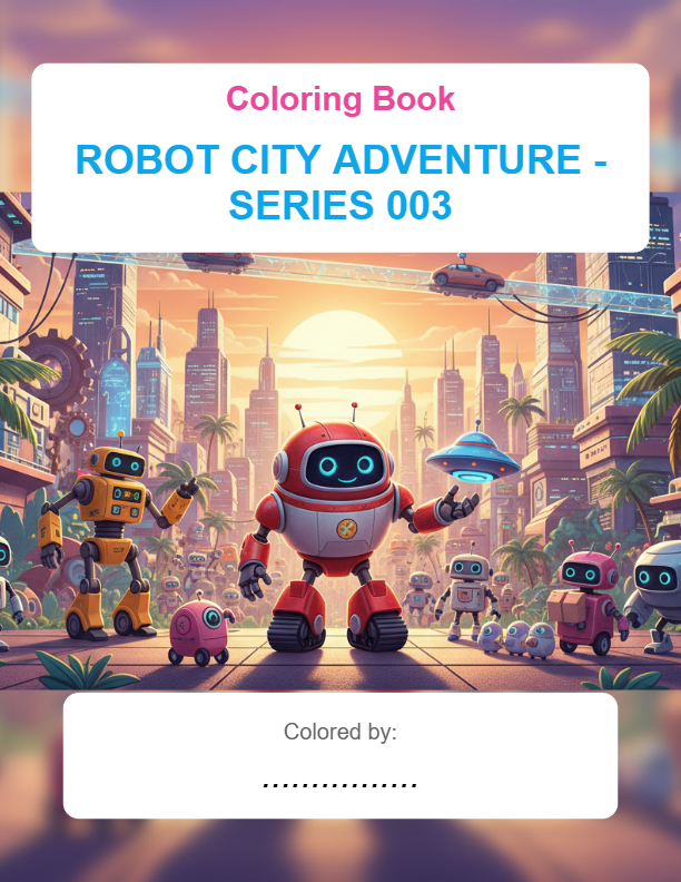 Robot City Adventure - Series 003 Coloring Book