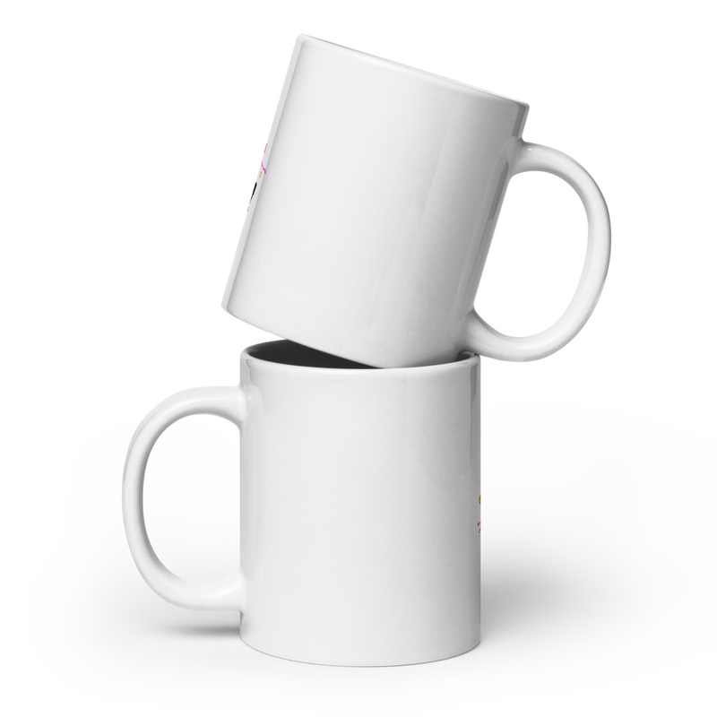White glossy mug