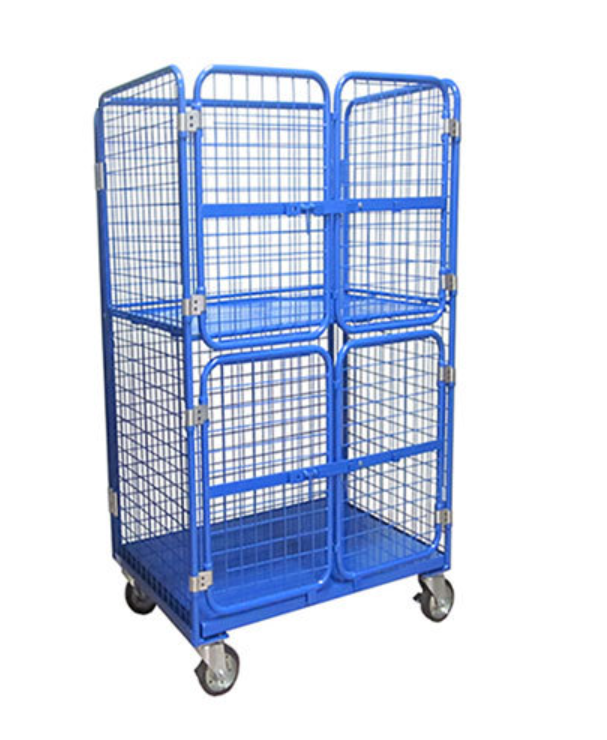 Heavy-Duty Wire Mesh Storage Trolley