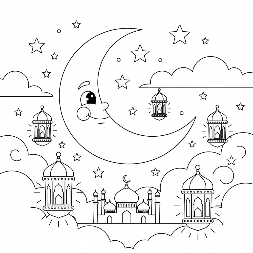 Ramadan coloring book