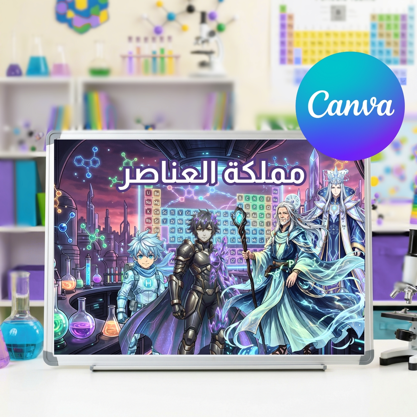 Anime Style Periodic Table Presentation Template