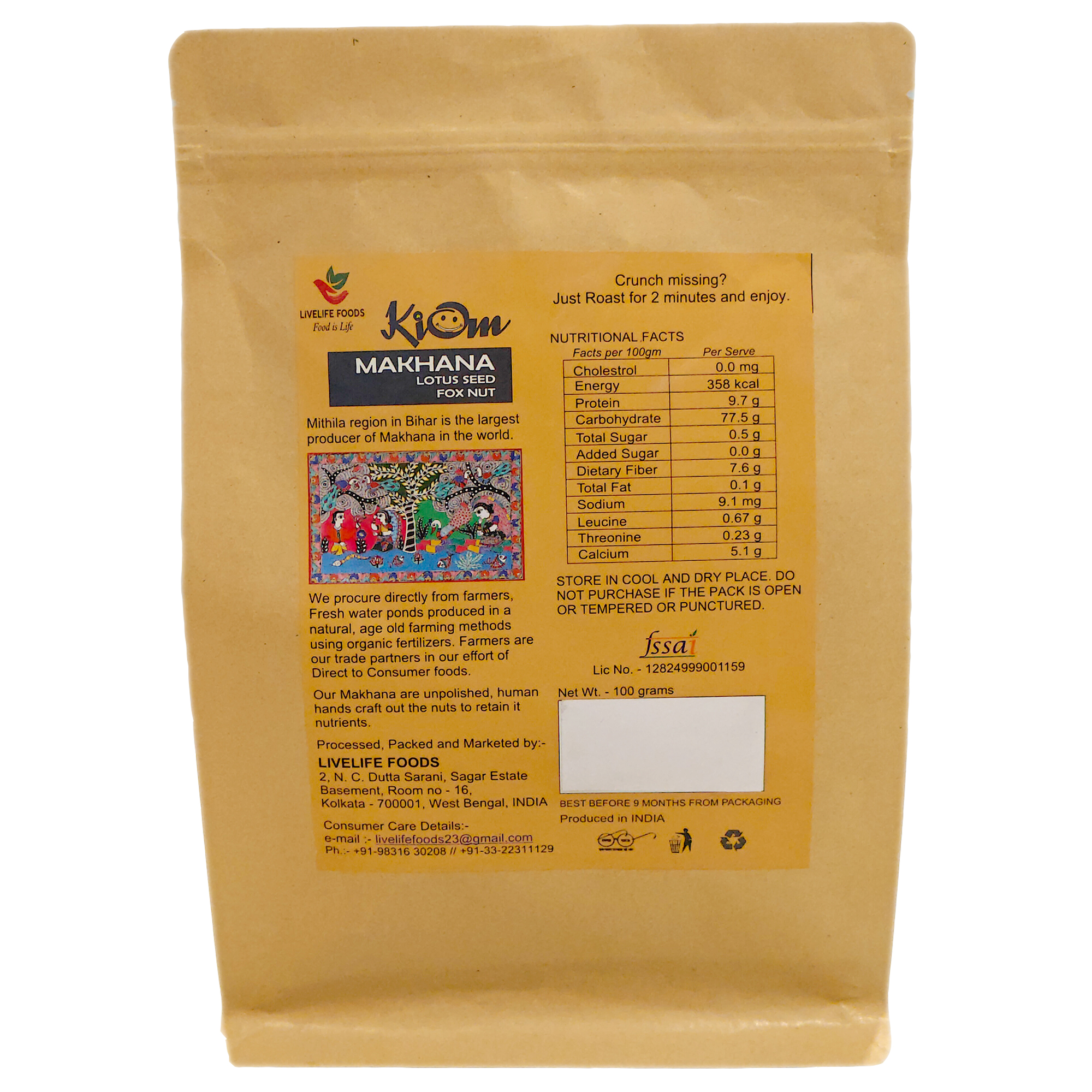 Kiom Dry Roasted Makhana