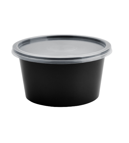 500 ml Round container Black
