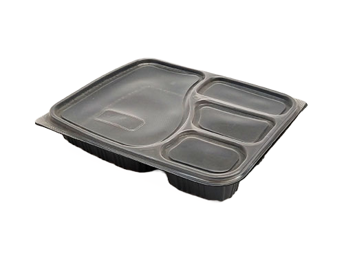 4cp meal tray black