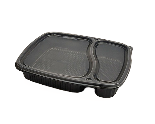2cp meal tray black
