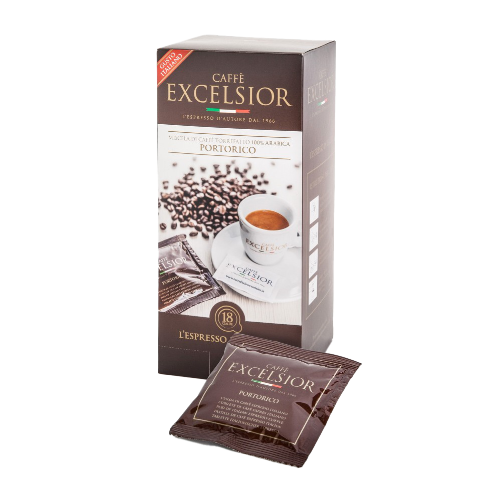 Caffè Excelsior Portorico Espresso Capsules - 18 Piecs