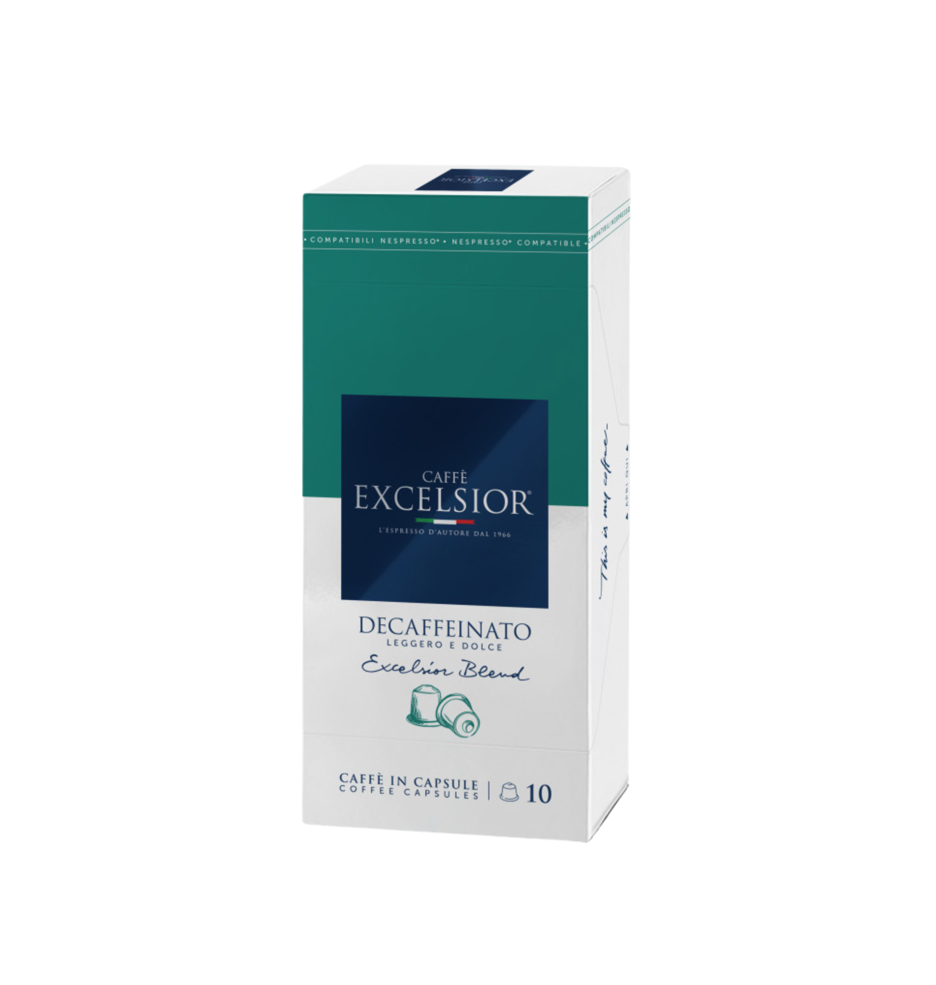 Caffè Excelsior Decaffeinato Coffee Capsules - 10 Piecs