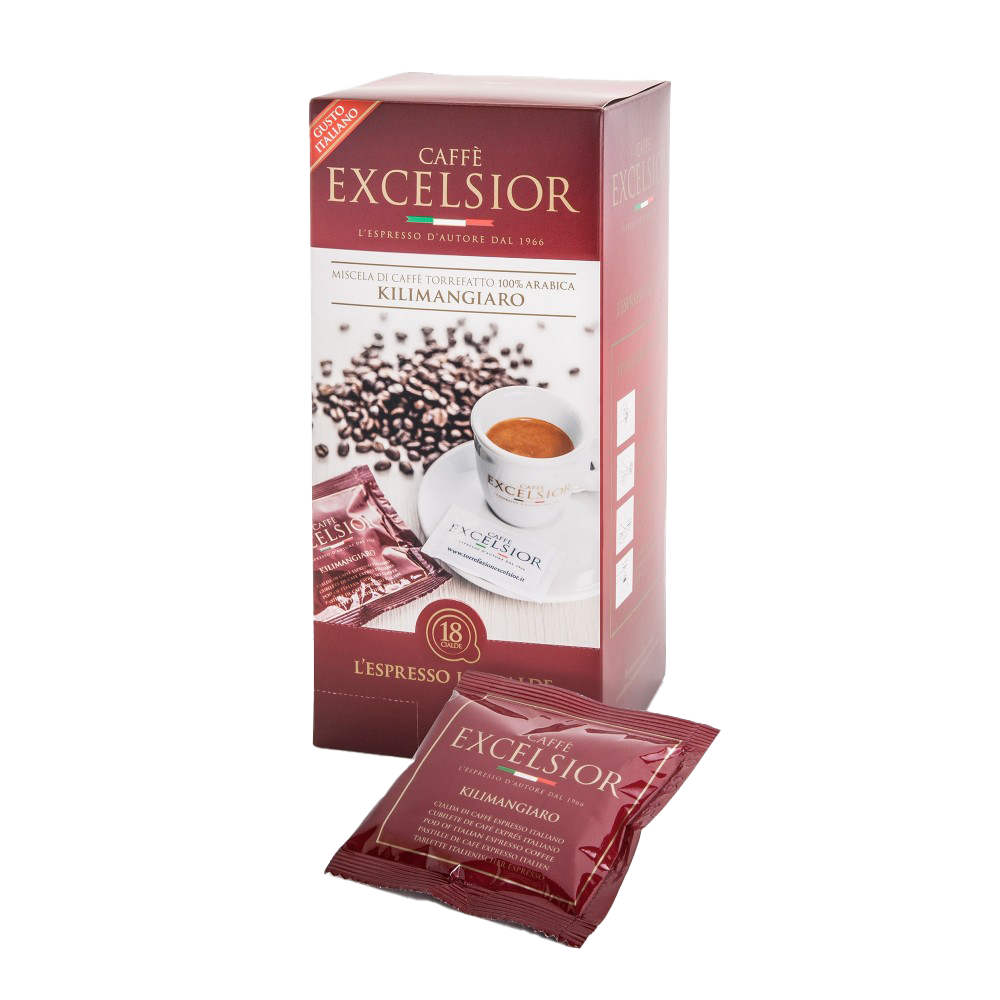 Caffè Excelsior Kilimangiaro Espresso Coffee Pods - 18 Piecs