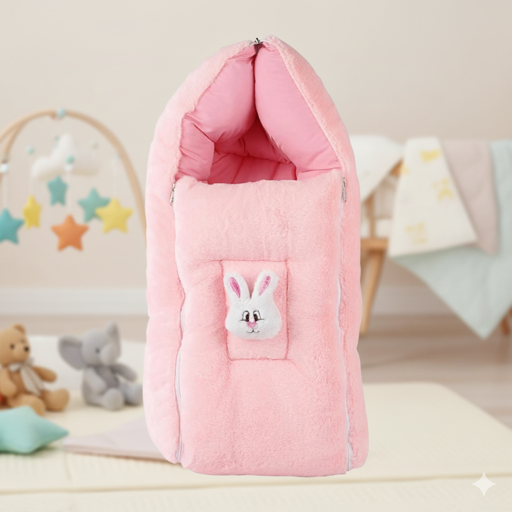 Baby Pink Bunny Sleeping Bag