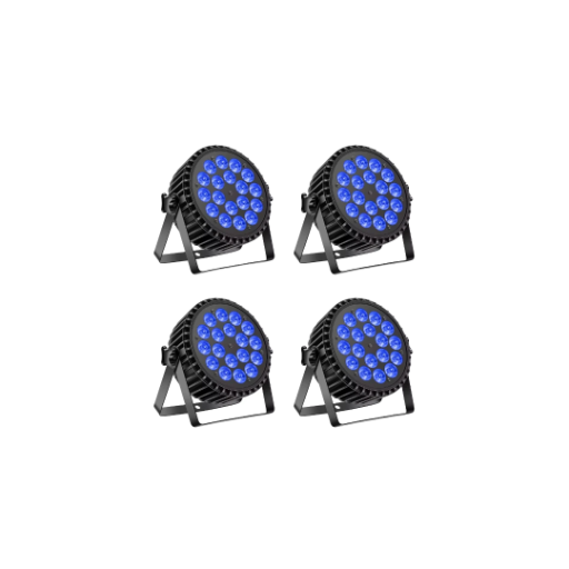 Fieryzeal 4 pçs led par luz 200w