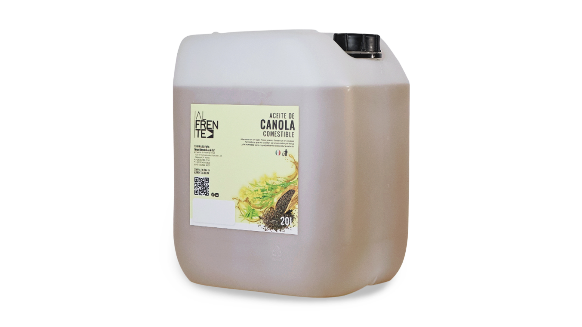Aceite de canola comestible en bidón de 20 litros