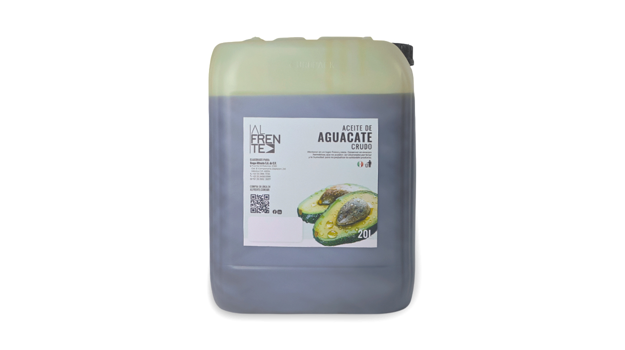 Aceite de aguacate crudo bidón de 20 litros