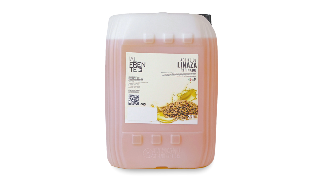 Aceite comestible puro de linaza en bidón de 20 litros