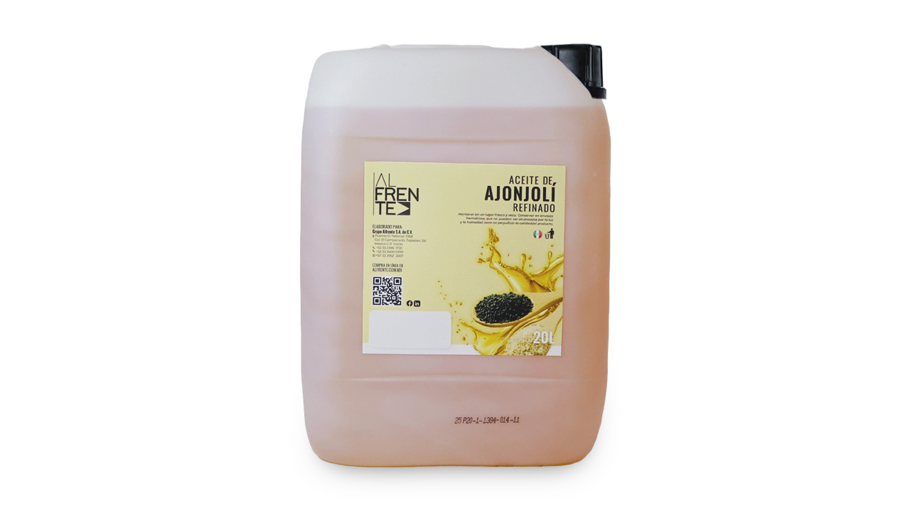 Aceite de ajonjolí refinado 100% natural en bidón de 20 litros