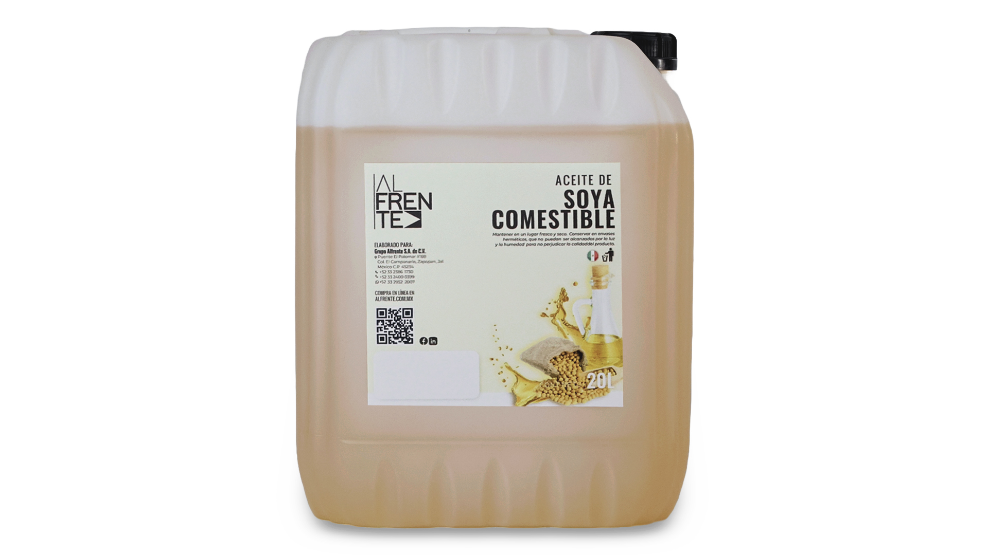 Aceite de soya comestible en bidón de 20 litros