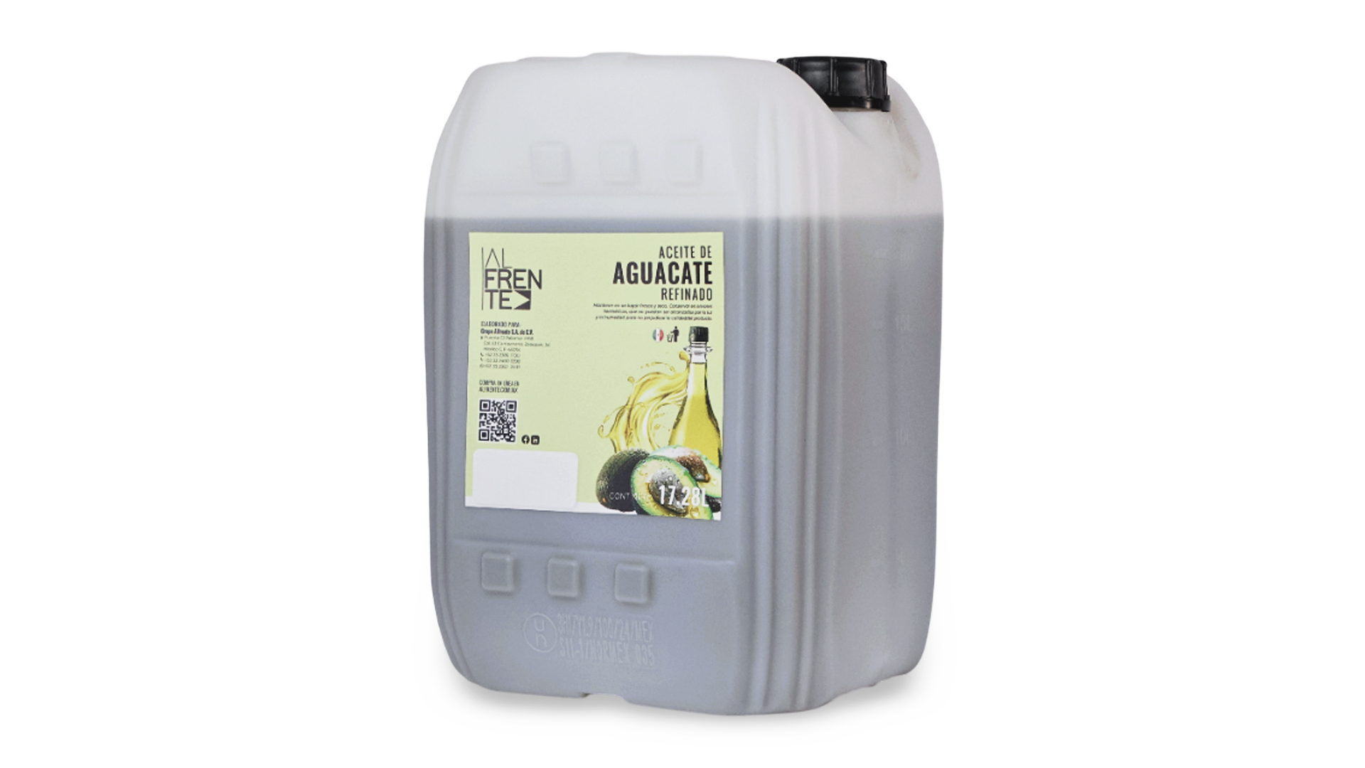 Aceite de aguacate refinado en bidón de 17.28 litros