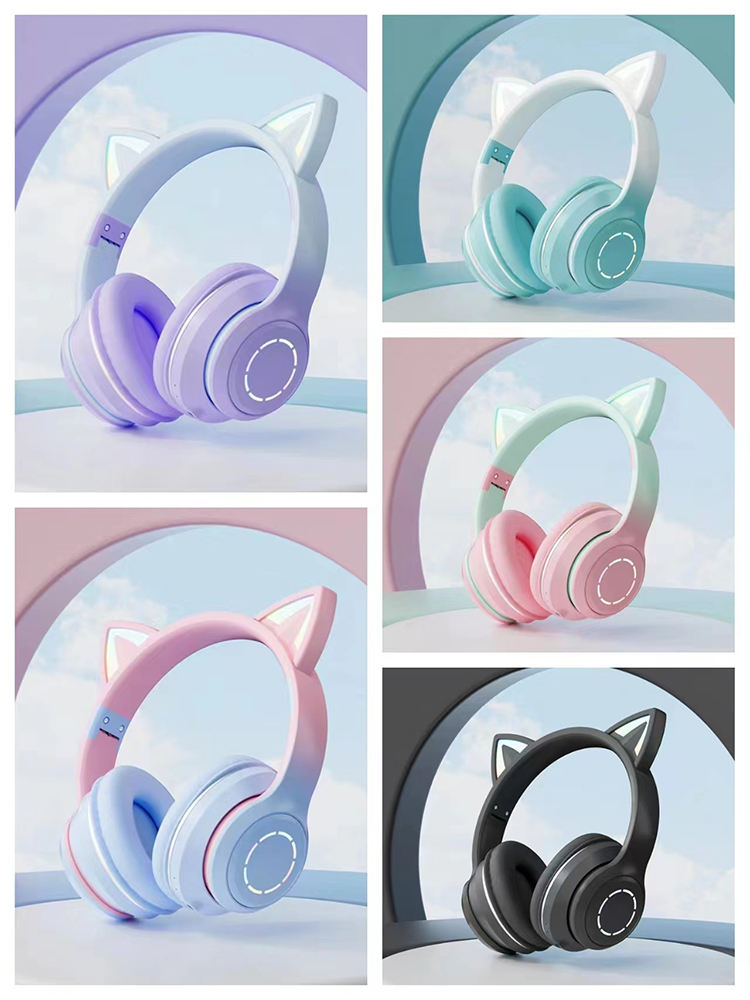 Casque audio oreilles de chat