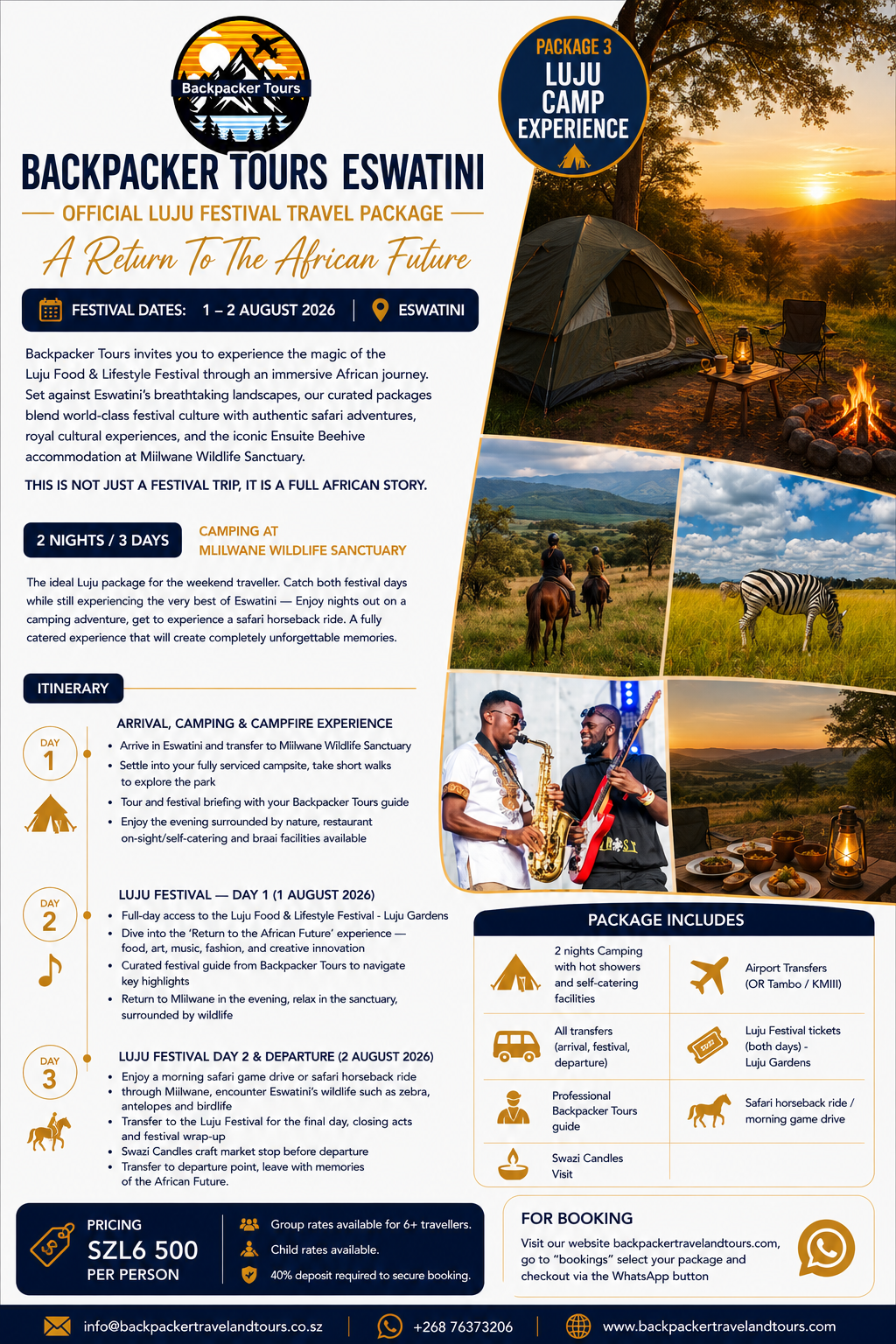 Luju Camp Experience- Festival Package 3