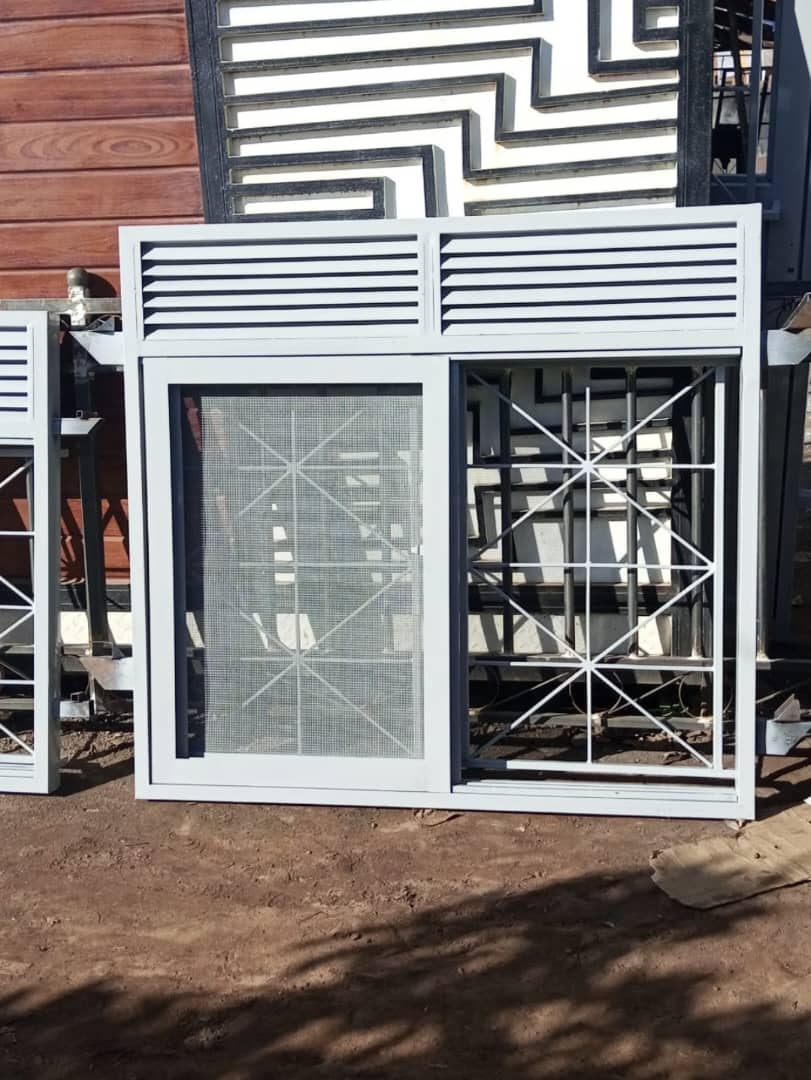 Metal Window Frame with Grill