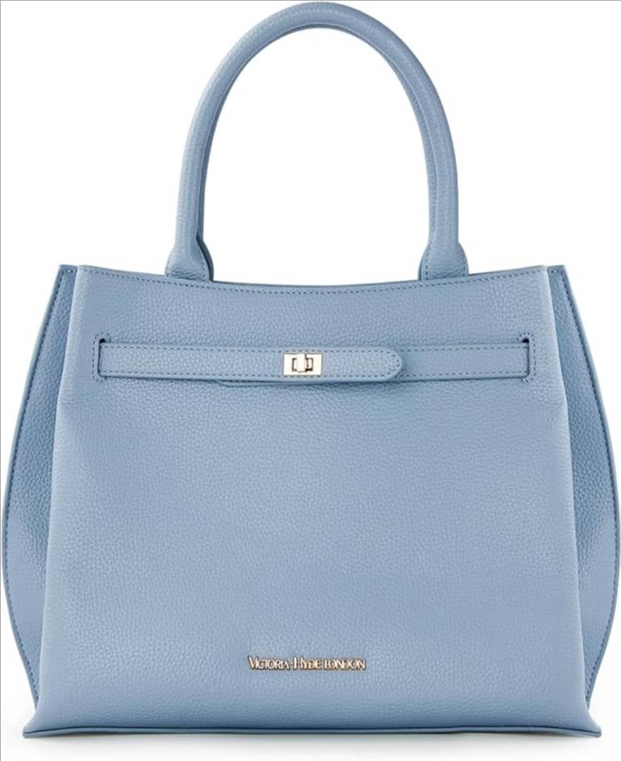 Light Blue Leather Handbag