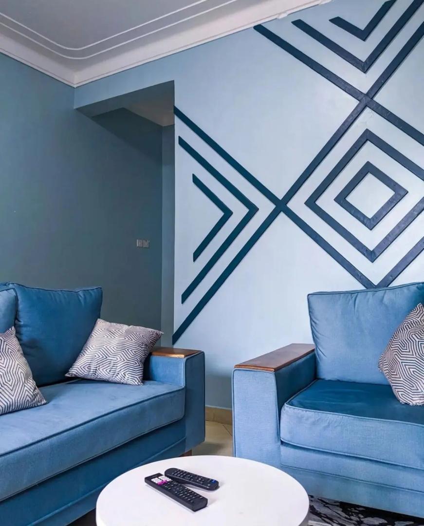 Modern Blue Sofa Set