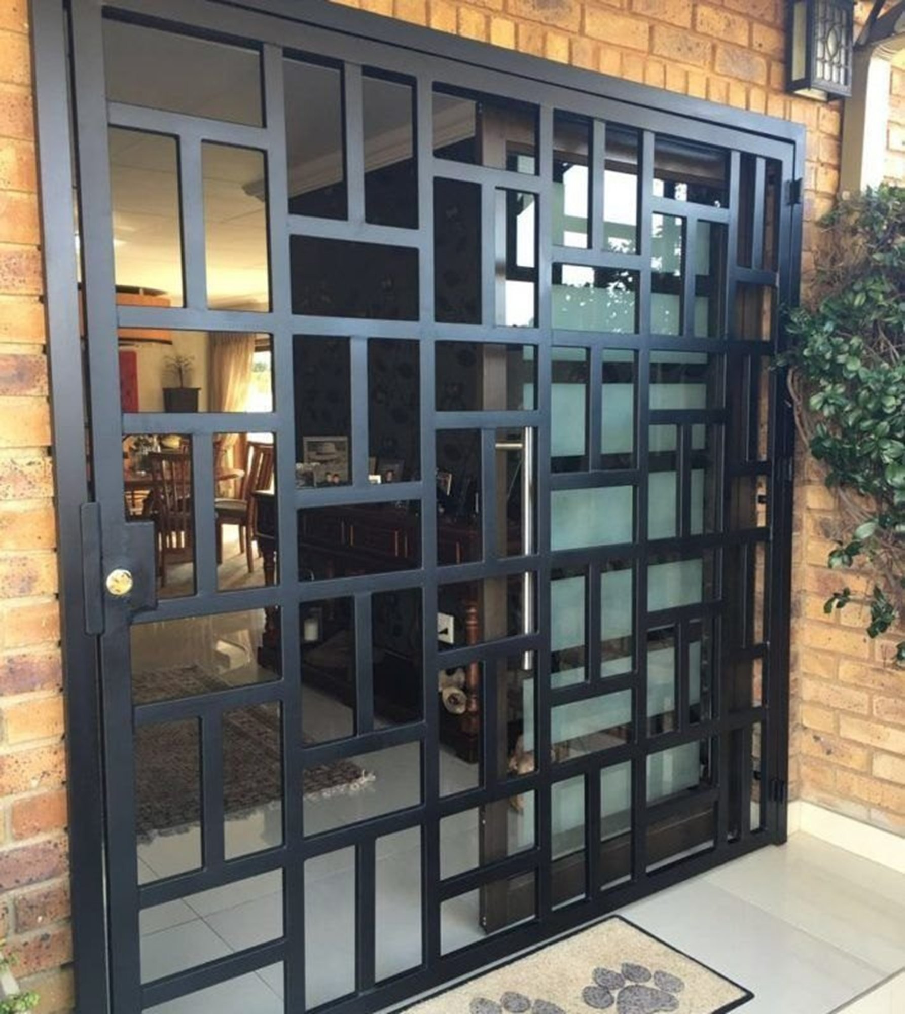 Modern Geometric Security Door