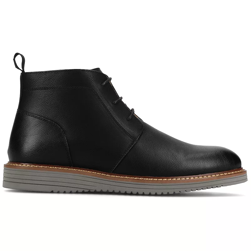 Men's Black Leather Chukka Boot