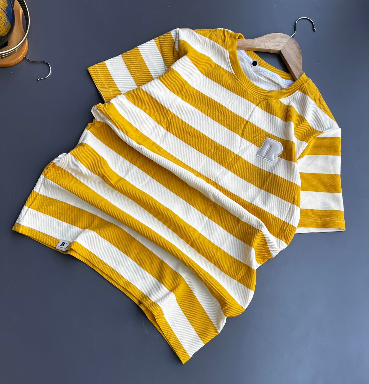 Green and White Striped T-Shirt