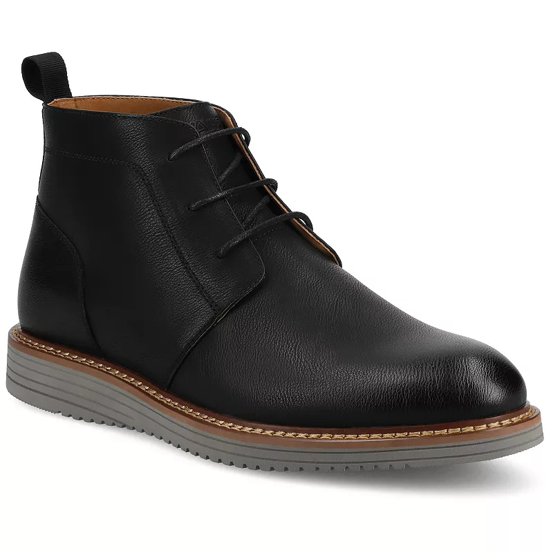 Men's Black Leather Chukka Boot