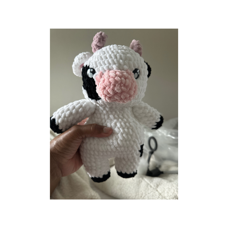 Handmade Crochet Cow Plush Toy