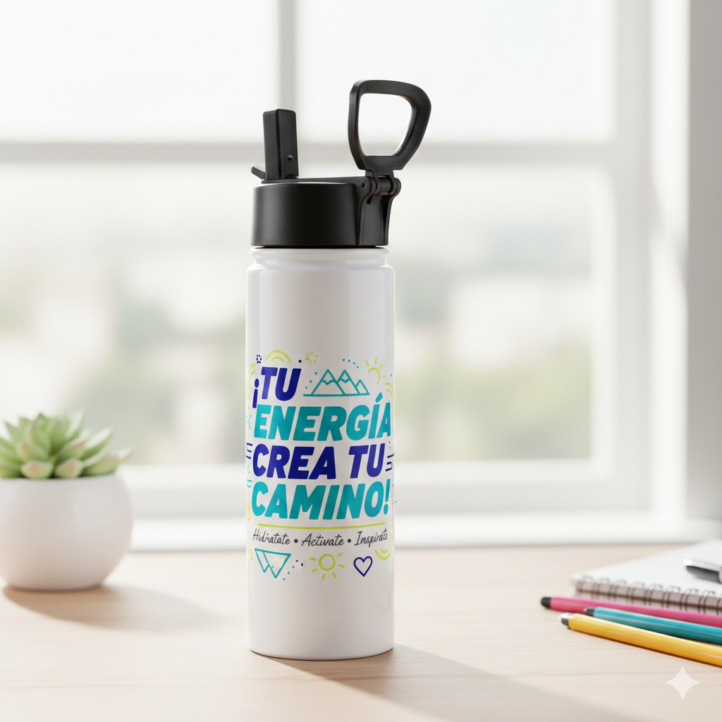 Botella de Agua Blanca 22 Onzas