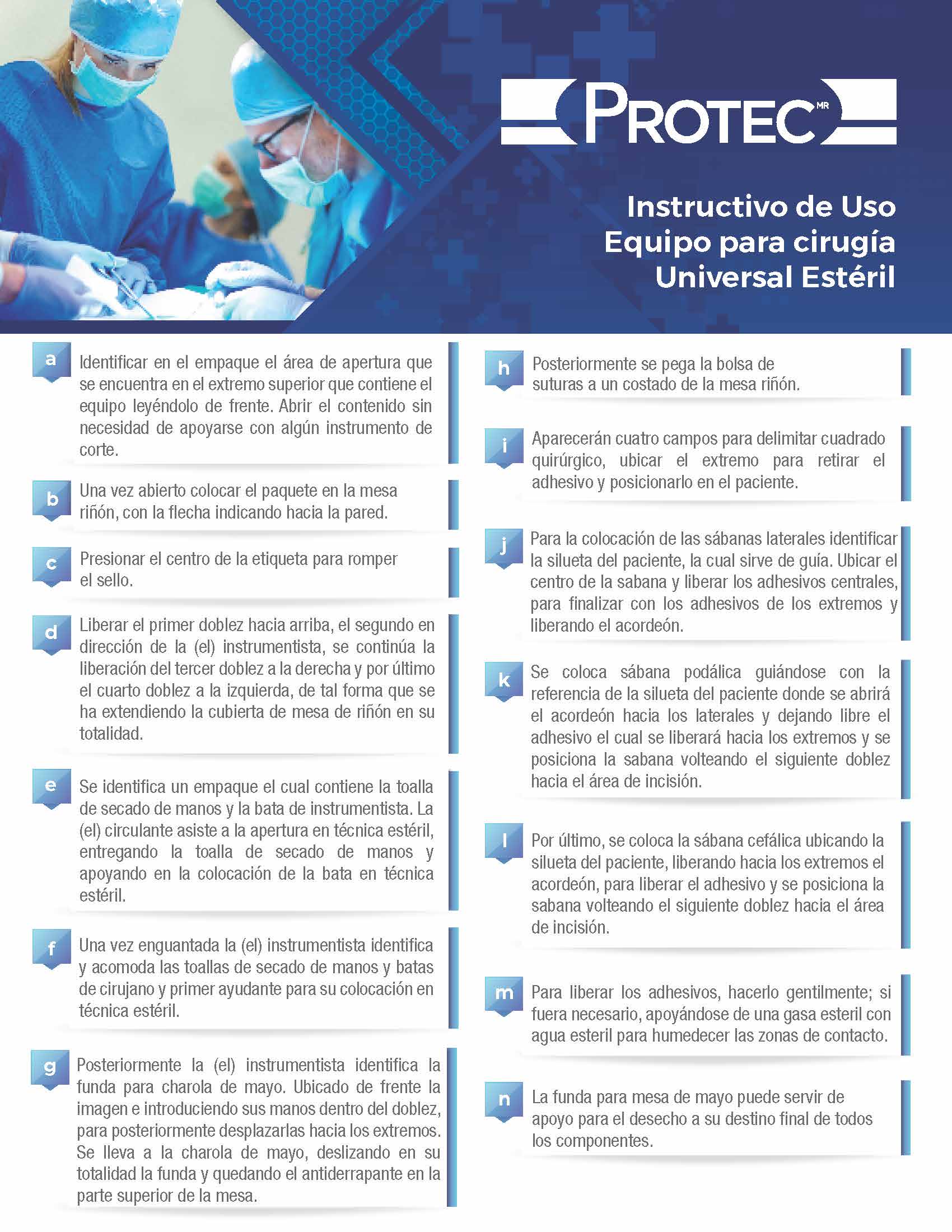 Equipo para Cirugía Universal estéril Protec® Premium. Paquete.