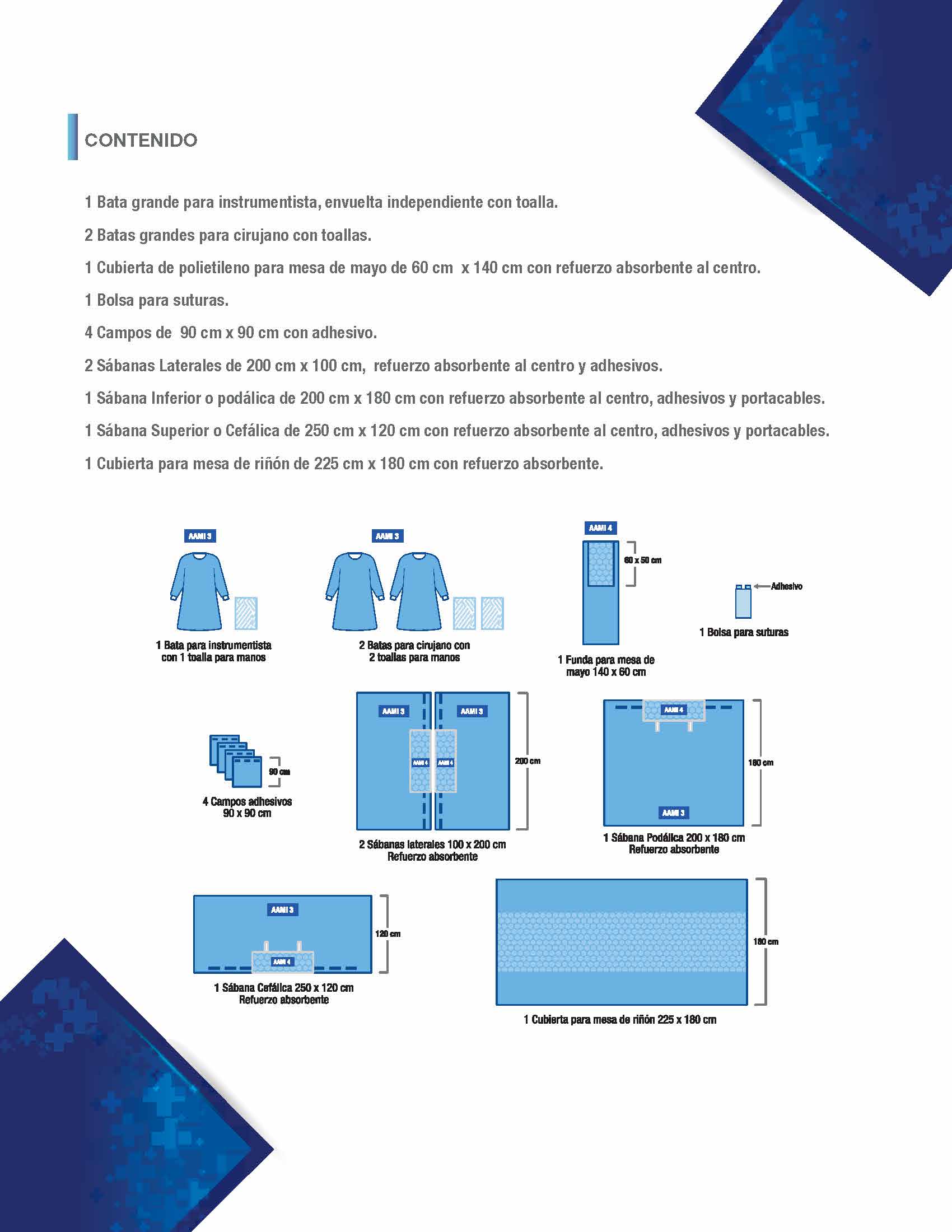Equipo para Cirugía Universal estéril Protec® Premium. Paquete.