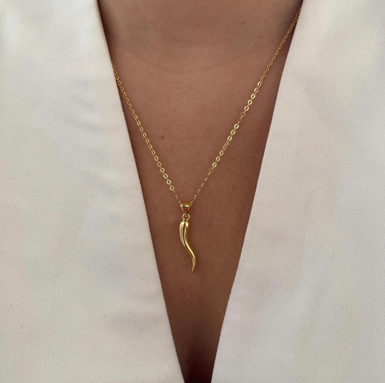 Cadena Corniccello Dorado 