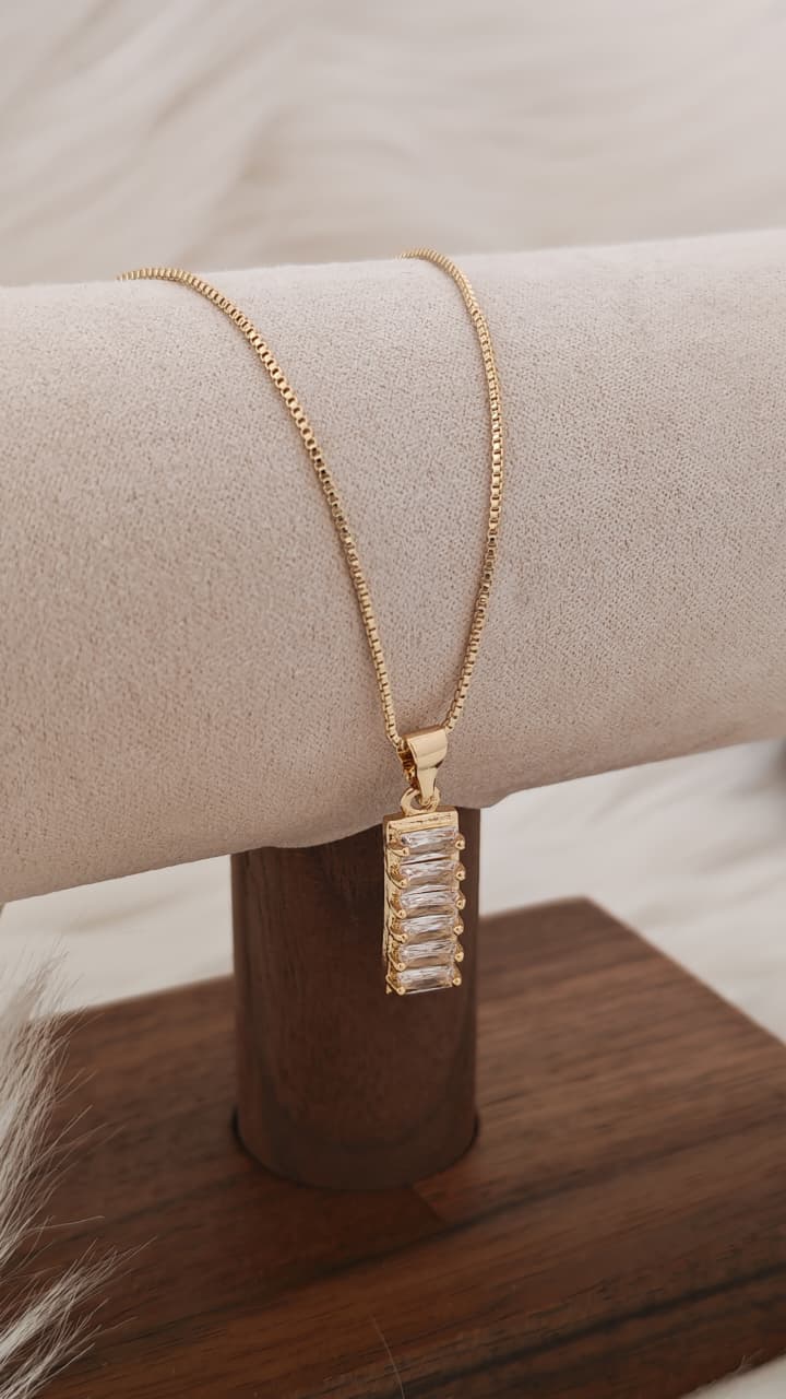 Cadena Dije Plano Cristal