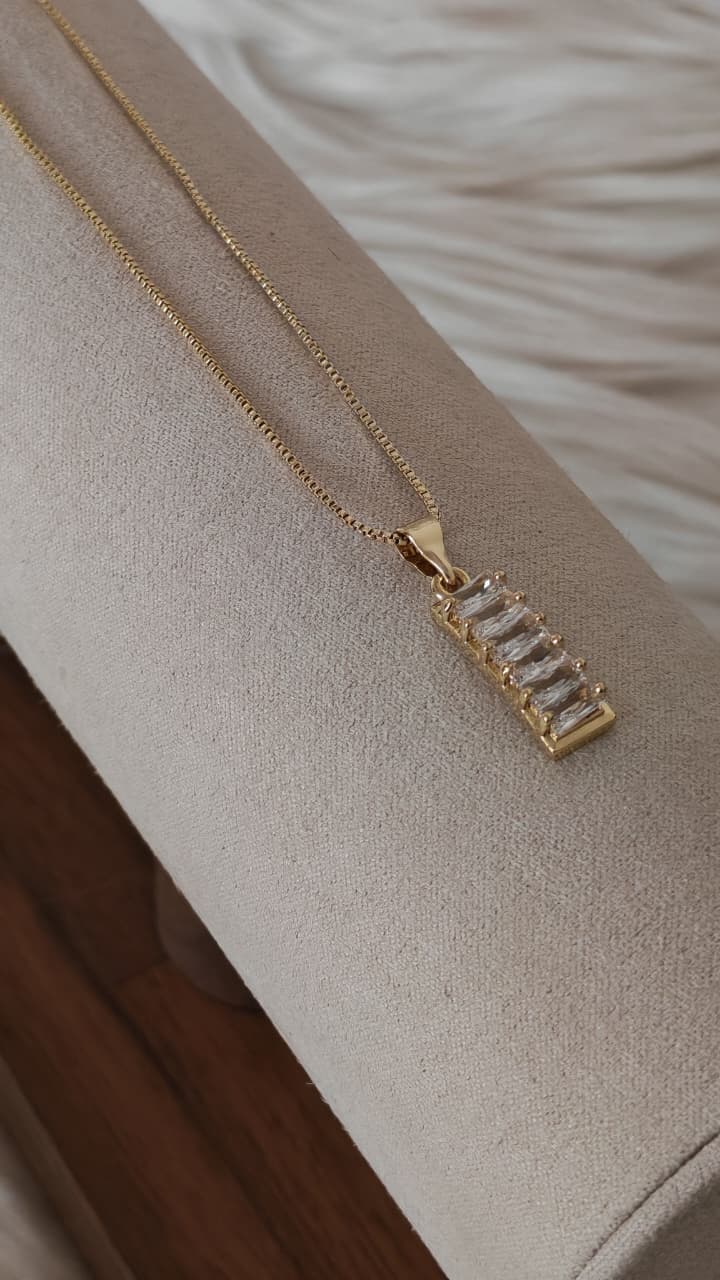 Cadena Dije Plano Cristal