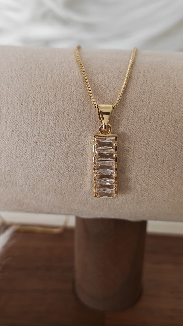 Cadena Dije Plano Cristal