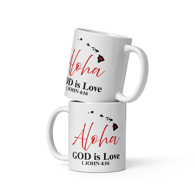 Aloha God is Love White Mug