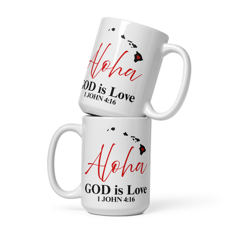 Aloha God is Love White Mug
