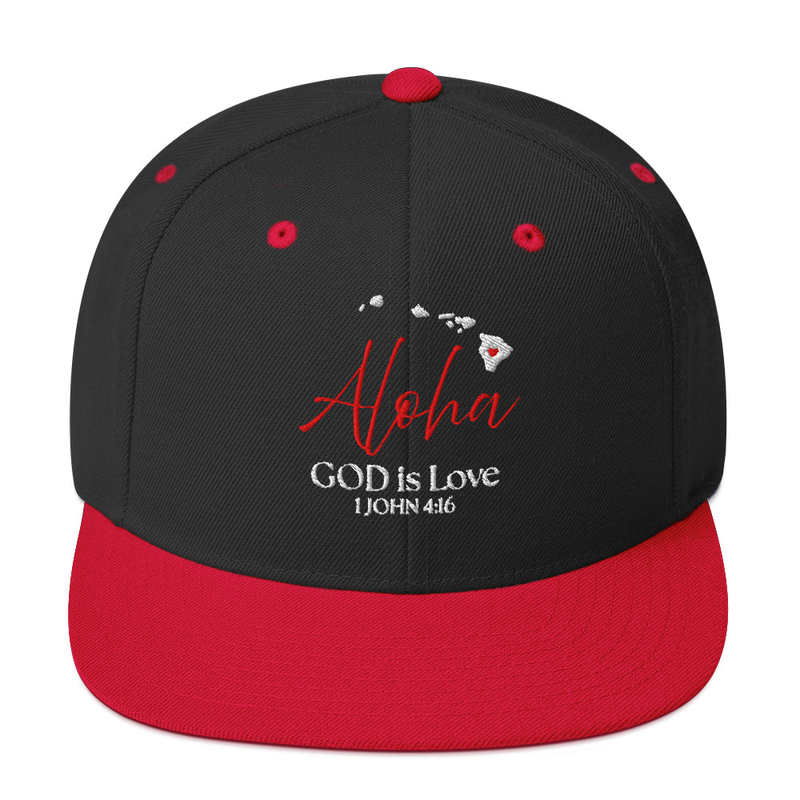 GOD Is Love Black/Red Snapback Hat