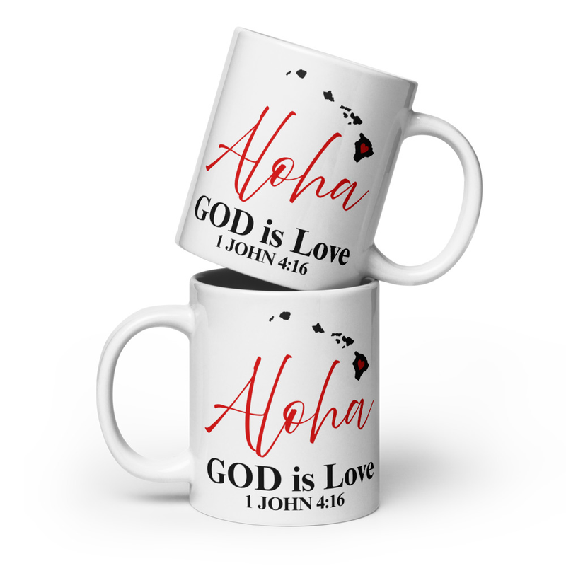 Aloha God is Love White Mug
