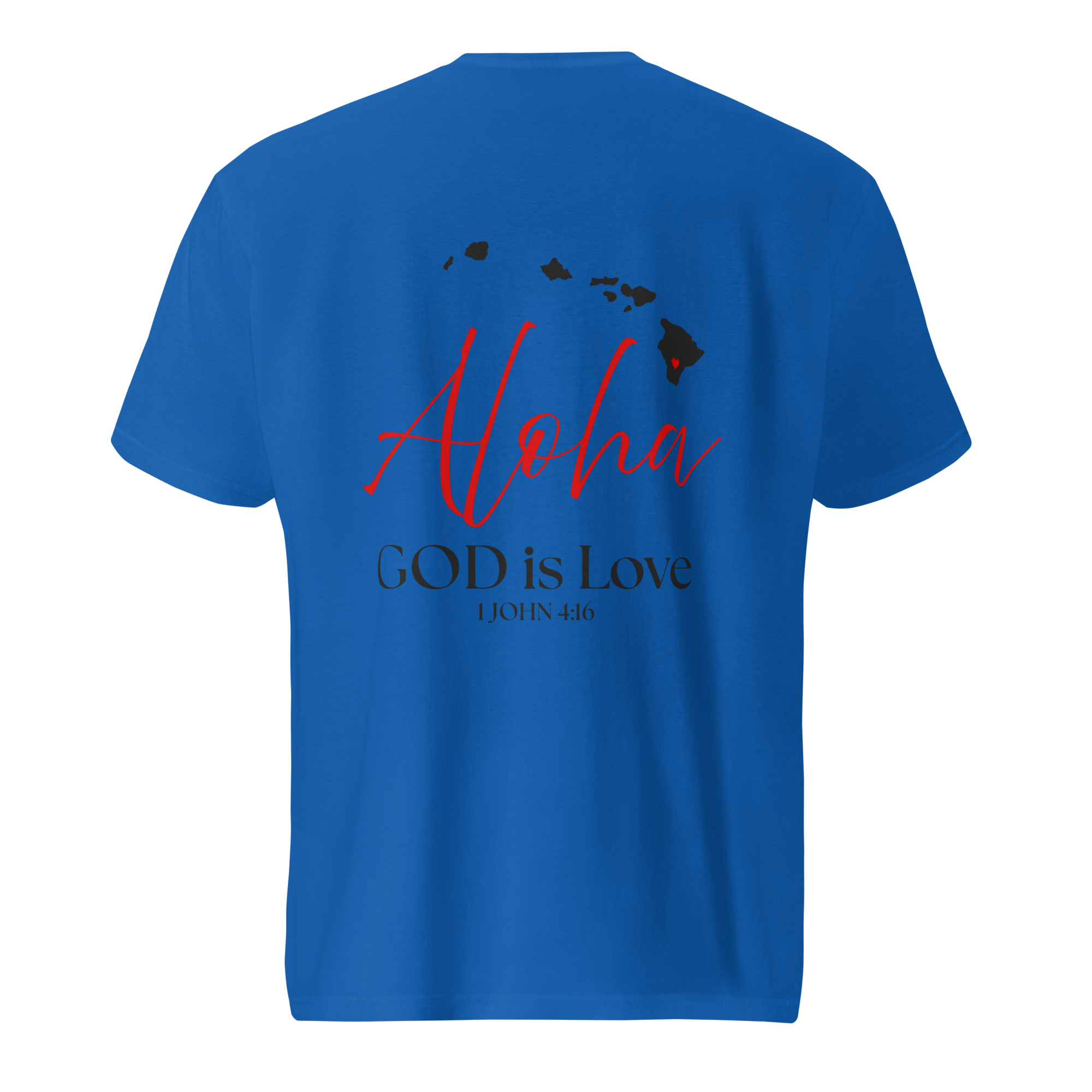 DWPI Aloha GOD is Love Blk Print Unisex T-shirt