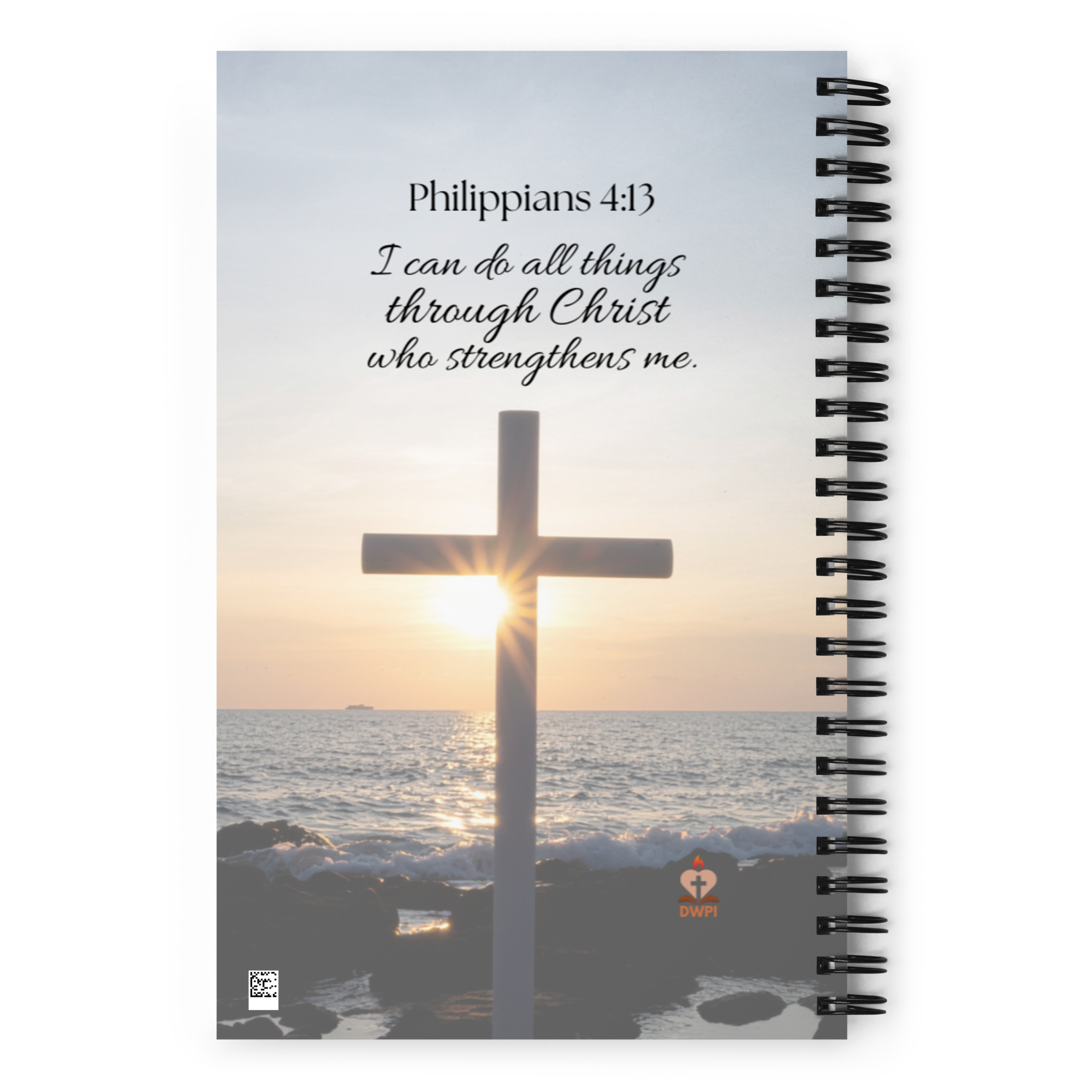 Cross Philippians 4:13 Spiral Notebook