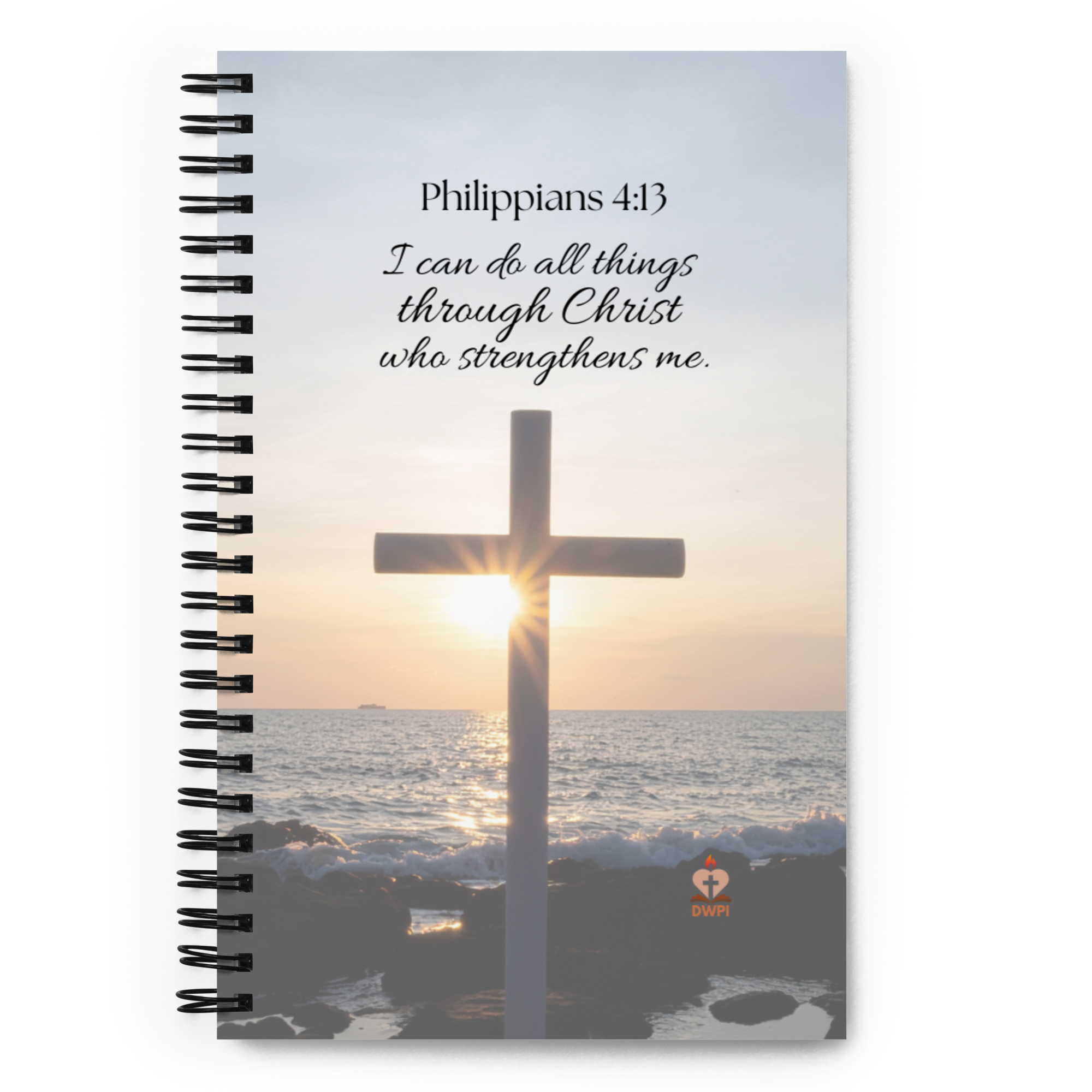 Cross Philippians 4:13 Spiral Notebook