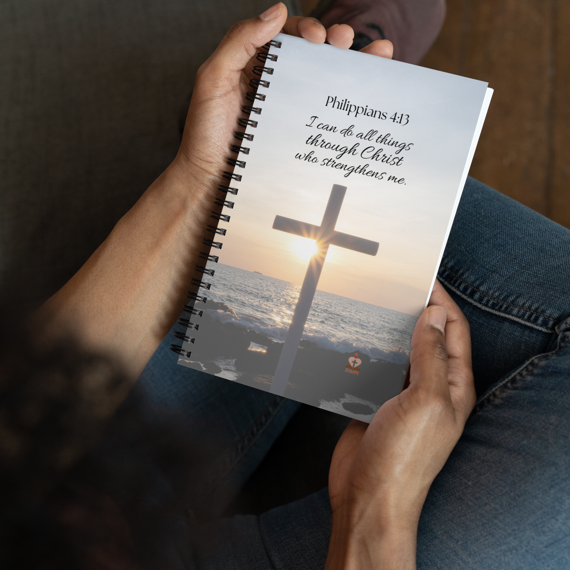 Cross Philippians 4:13 Spiral Notebook