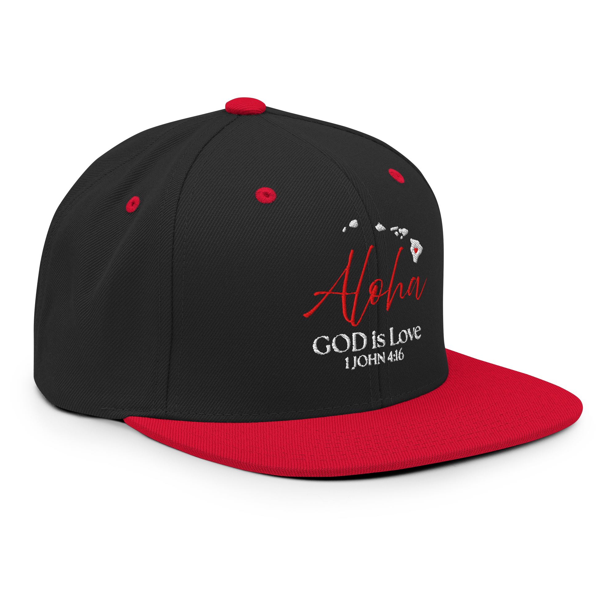 GOD Is Love Black/Red Snapback Hat