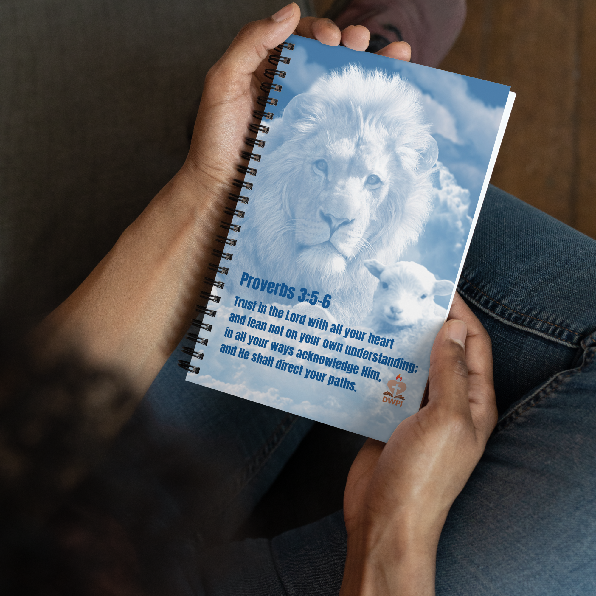 Lion & Lamb Proverbs 3:5-6 Spiral Notebook