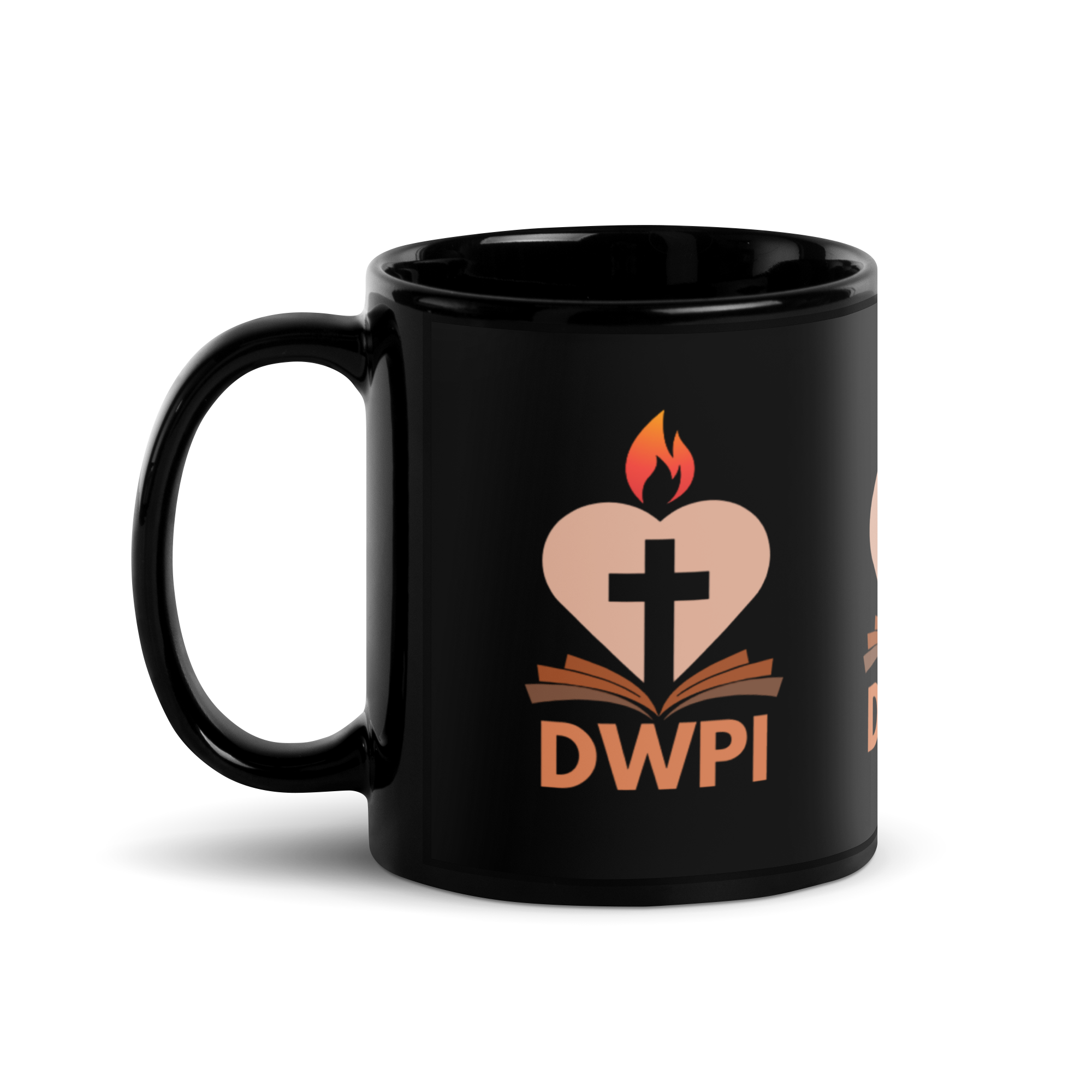 DWPI Logo Black Glossy Ceramic Mug