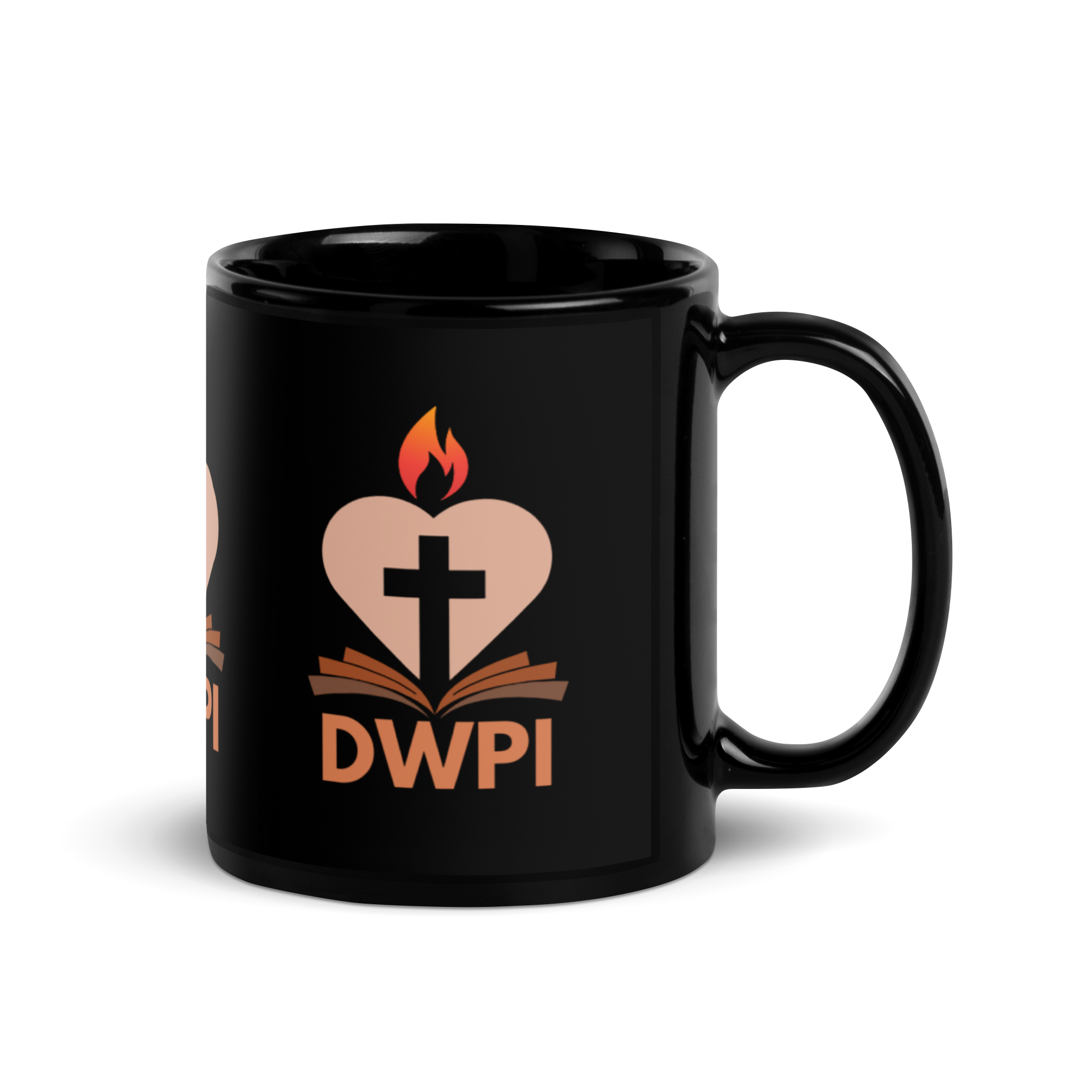 DWPI Logo Black Glossy Ceramic Mug
