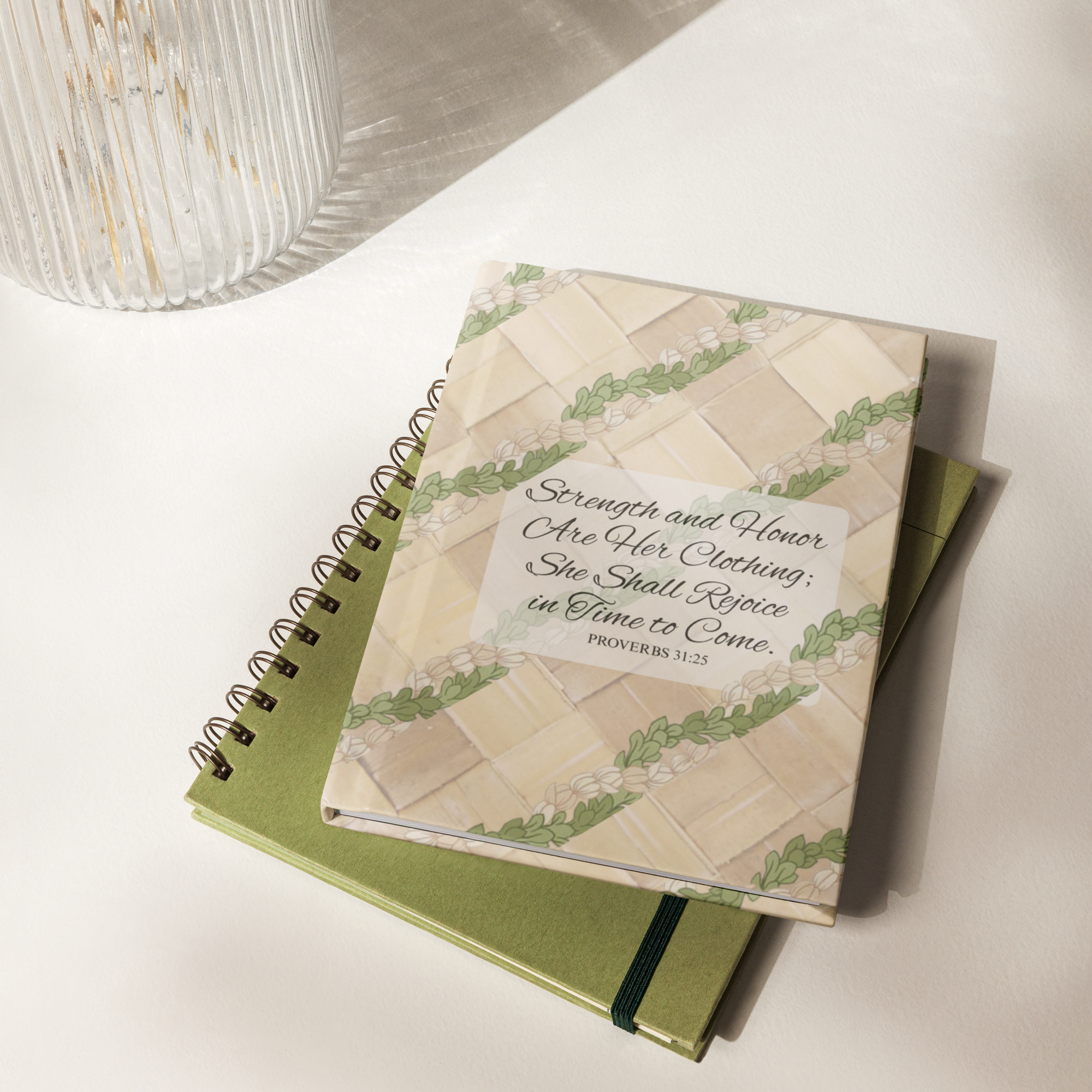 Lauhala Proverbs 31:25 Spiral Journal